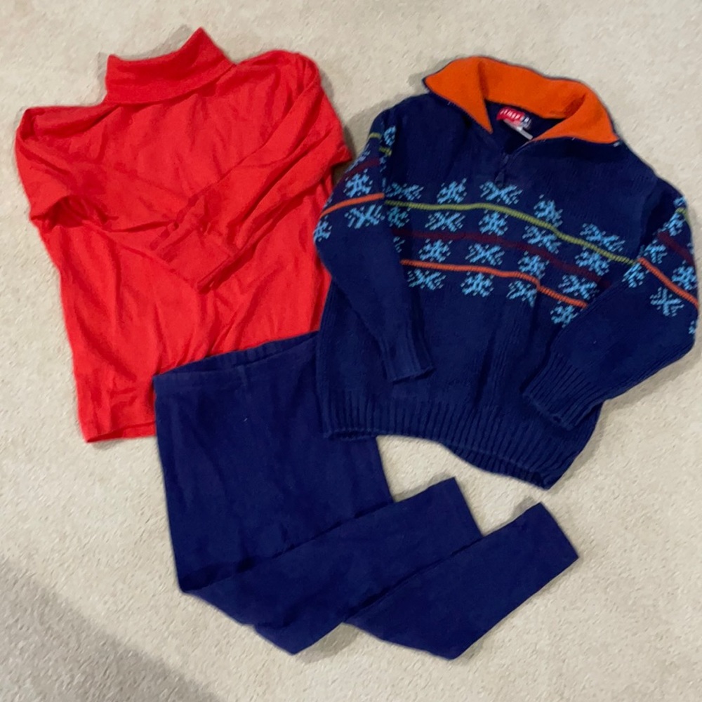 Vintage Gymboree outfit-turtle neck/sweater/leggings size 4/5